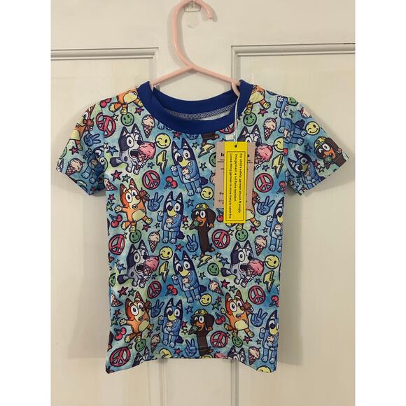 Bluey Pajama Set Shorts and Shirt 18-24 month - Picture 2 of 6